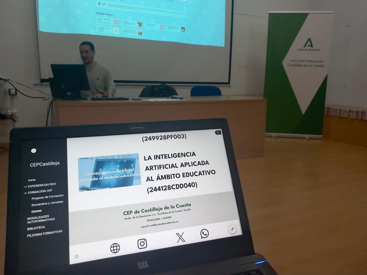 BellerinAle's tweet photo. 🧑‍💻 Nueva sesión de ➡️ 𝐋𝐀 𝐈𝐍𝐓𝐄𝐋𝐈𝐆𝐄𝐍𝐂𝐈𝐀 𝐀𝐑𝐓𝐈𝐅𝐈𝐂𝐈𝐀𝐋 𝐀𝐏𝐋𝐈𝐂𝐀𝐃𝐀 𝐀𝐋 𝐀́𝐌𝐁𝐈𝐓𝐎 𝐄𝐃𝐔𝐂𝐀𝐓𝐈𝐕𝐎 en el @cepcastilleja ✅
👀 Hoy @LMS_David_RS se centra más en la generación y edición de imágenes 🔝 https://t.co/lePLLpVyBn
