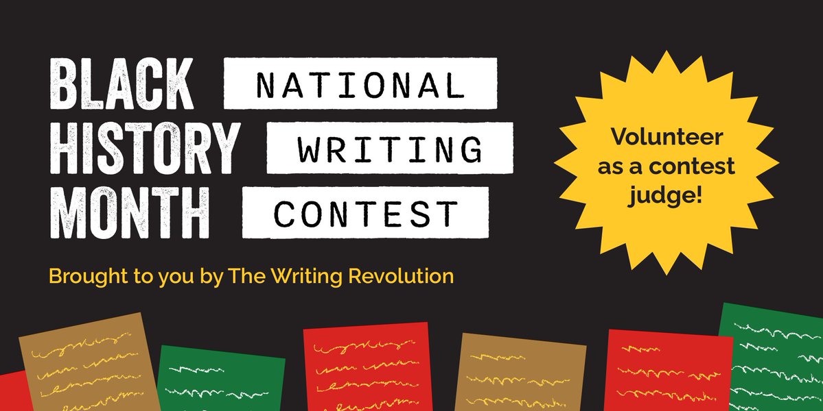 TWR is seeking volunteers to judge entries in this year's #BlackHistoryMonth writing contest, which was open to #students of TWR-trained #educators in grades 3-12. Judging requires no more than 30 minutes. The deadline to register is March 1. bit.ly/4bOJKuL #k12