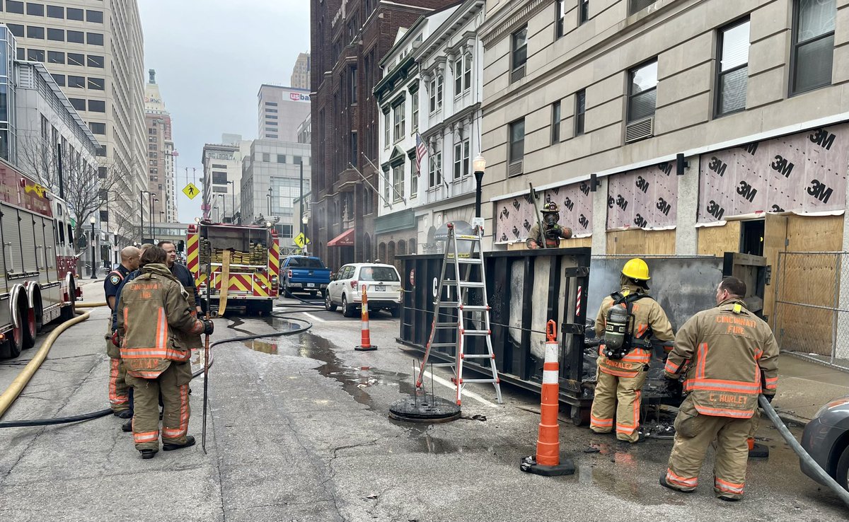 Our Firefighters are currently on the scene of a construction dumpster fire at 4th and Broadway Downtown. No injuries have been reported, but please use caution in the area.