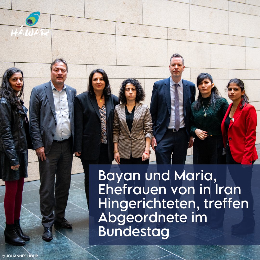 HawarHelp's tweet photo. Bayan und Maria, Ehefrauen von Pejman Fatehi und Mohammad Faramarzi, die in #Iran hingerichtet wurden, treffen Abgeordnete im #Bundestag!
#PejmanFatehi #MohammadFaramarzi, #MohsenMazloum #VafaAzarbar #IranRevolution #StopExecutionsInIran https://t.co/elJ3HXwgDL
