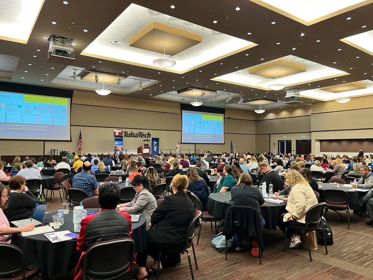 Amazing opening keynote with <a href="/ACT/">ACT</a> CEO Janet Godwin kicking off the Oklahoma/Arkansas ACT Summit <a href="/tulsatech/">Tulsa Tech</a> #actstateorgs #okaract