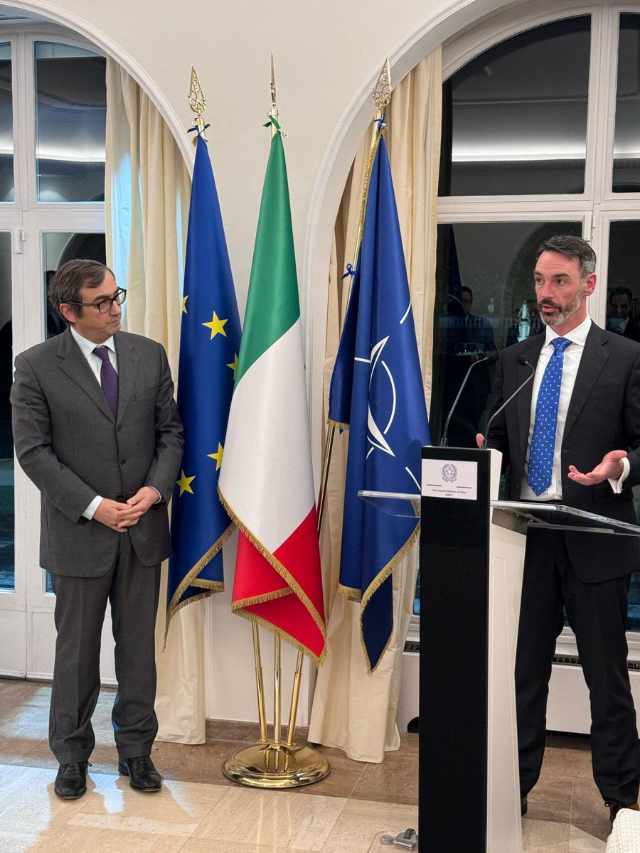 MPeronaci's tweet photo. Honoured to host @NATO Nuclear Forces Commanders and Nuclear Policy Director Jim Stokes following fruitful meeting on deterrence as an important pillar of our common security. https://t.co/wBliAT7Oiw
