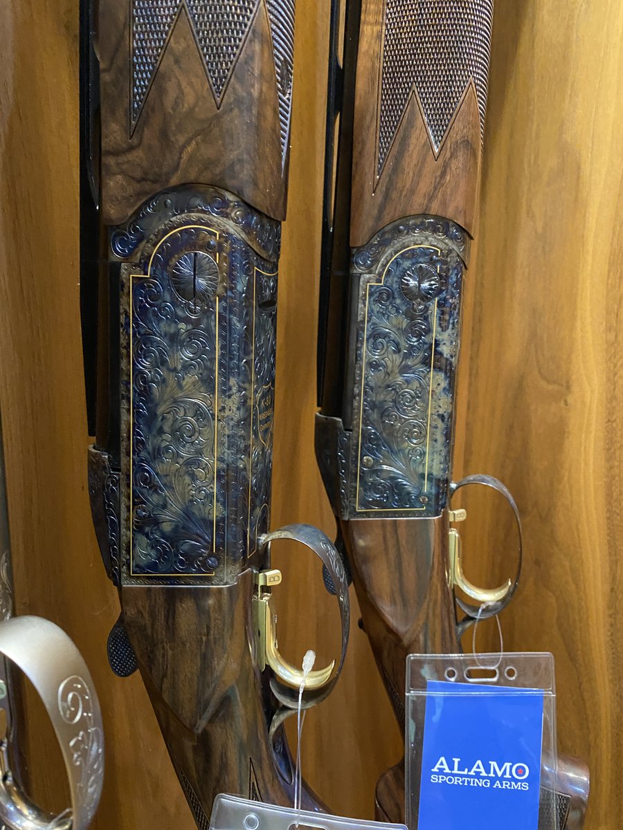 AlamoSporting's tweet photo. You know what's better than one K-80? A matching set of K-80s that are color case hardened.
#scrollwork #artwork #masterpiece #customengraving #customdesign #customartwork #workofart #k80 #handendgraved #customengraved #masterengraver #engraving #alamo #shotguns https://t.co/8z9qEJbnby
