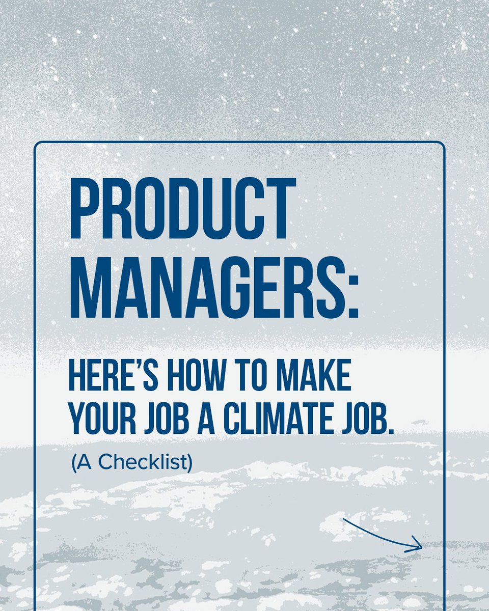 ProjectDrawdown's tweet photo. Here are a few of our favorite tips for Product Managers from the newest addition of "Your Job is a Climate Job" series! 

To see the complete checklist, check out: https://t.co/84q0ubho2s

#projectdrawdown #climatejobs #greenjobs #pm #productmanager #drawdownlabs https://t.co/izpeVibf0H