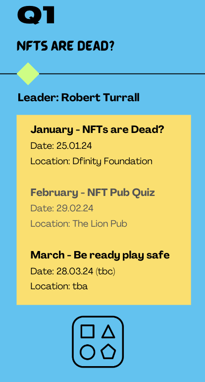 Swiss NFT Association π¨π (@swissnftassoc) on Twitter photo βοΈEvent Plan Update
β‘οΈ"NFT Pub Quiz", Feb. 29th
- Free access
- @BuzzTheBellboy meme coins &
- <a href="/Zippy_Wallet/">Zippy Wallet π¨π</a> cash prizes π
β‘οΈ"Be Ready Play Safe", March 28th
- Guest speaker from France π«π·
- Learn from experts
- Free access for members
β
Mark your calendar and stay tuned βοΈEvent Plan Update
β‘οΈ"NFT Pub Quiz", Feb. 29th
- Free access
- @BuzzTheBellboy meme coins &
- <a href="/Zippy_Wallet/">Zippy Wallet π¨π</a> cash prizes π
β‘οΈ"Be Ready Play Safe", March 28th
- Guest speaker from France π«π·
- Learn from experts
- Free access for members
β
Mark your calendar and stay tuned