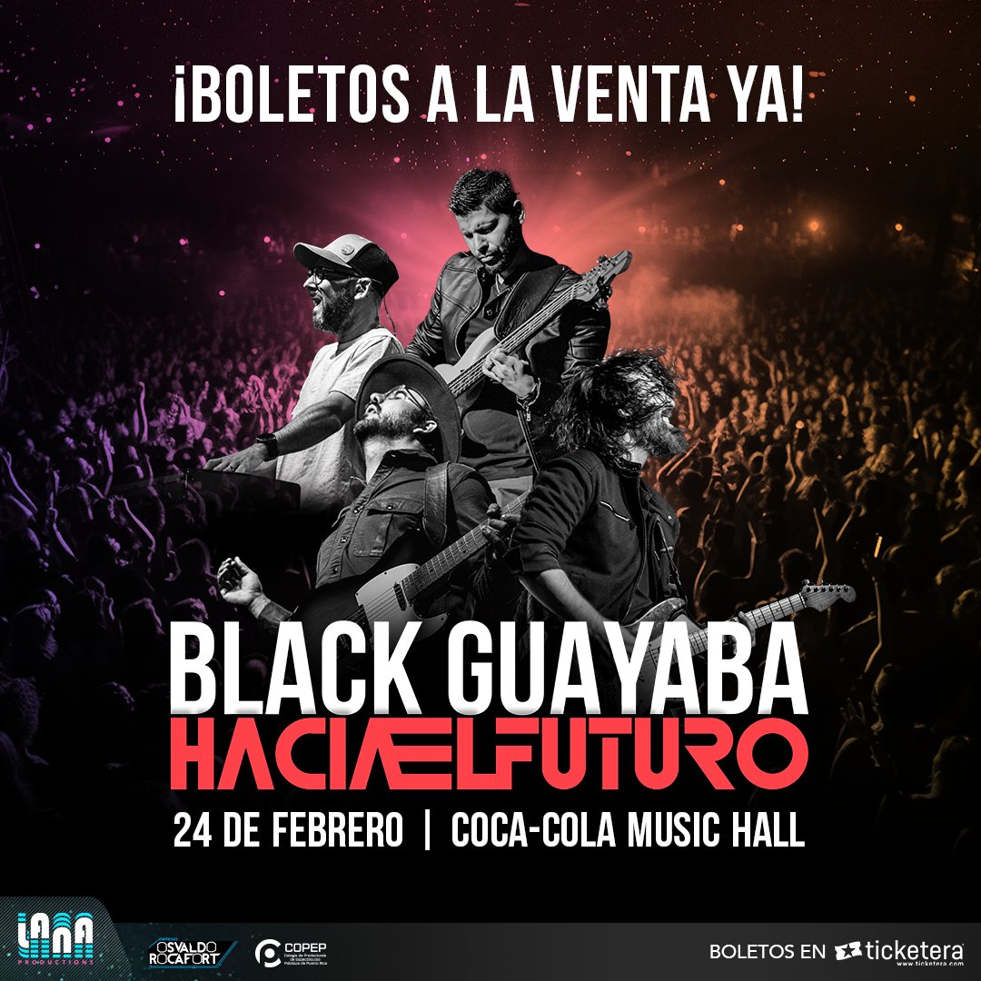 ES HOY! 🤘
#blackguayaba #haciaelfuturo #cocacolamusichall #ticketera #bglive2024 #Espectaculo #concierto