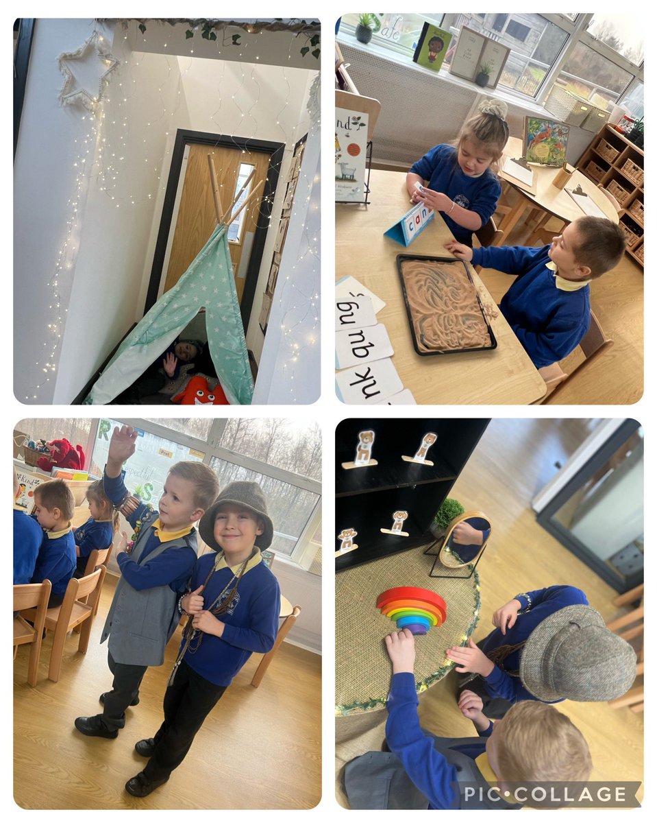 RyfMelyn21's tweet photo. We are so excited to explore our brand new classroom. We have had a fantastic day learning in our new areas 😀🤩 🌈 @rhosyfedwen #TeamRyF https://t.co/HnQEW3wanv