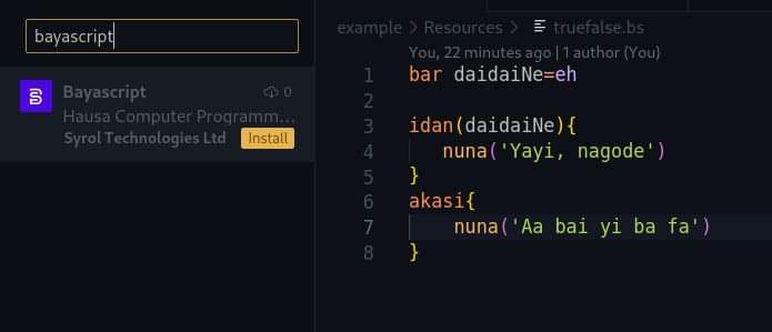 bayascript's tweet photo. We are thrilled to announce the release of  Bayascript VSCode extension for code highlighting and auto-complete

You can now install the extension on VSCode
https://t.co/1NOJB3NBxK

Happy coding with Bayascript https://t.co/VizMaUxrE2