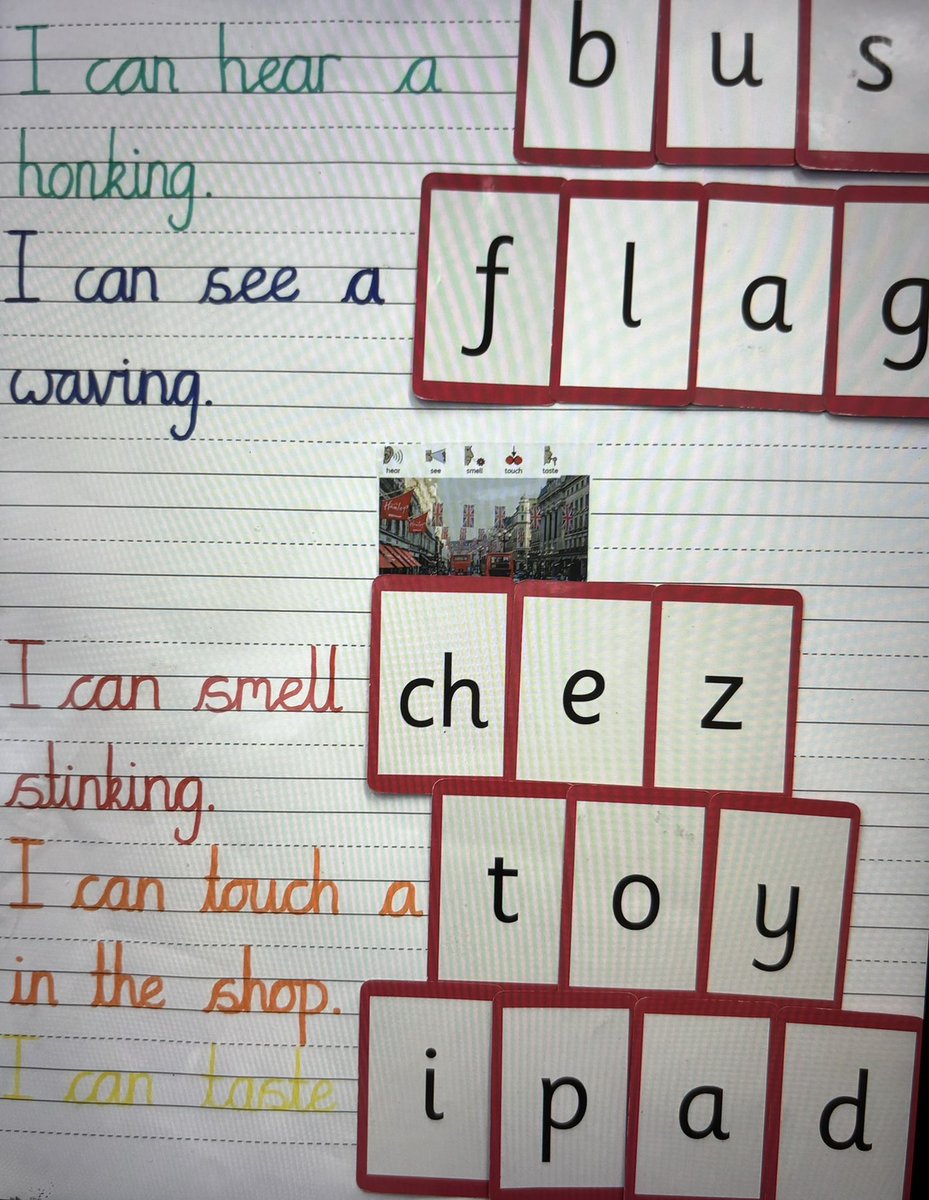 MissTaylor___'s tweet photo. Today a group of Year 1 children used their senses to describe London🏙️🇬🇧📍
The children used @LittleWandle grapheme cards to create their words.
@PelhamYear1 
#adaptedlearning #adaptation #inclusion #inclusive #SEND https://t.co/rLqDMuyyzk