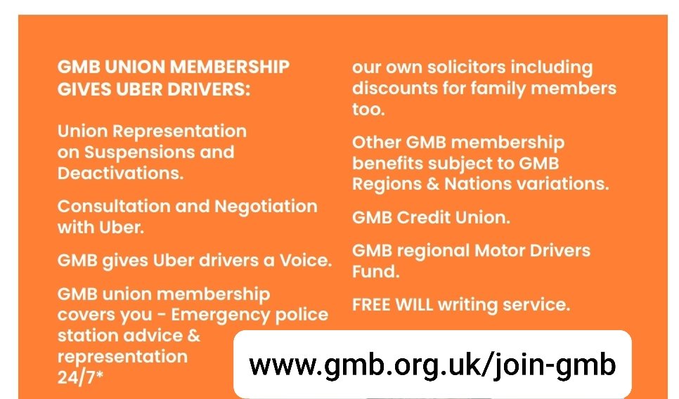 GMB_SR_Drivers's tweet image. #Taxi &amp;amp; #PrivateHire Drivers, including working on #Uber platform in;
#Reading 
#Swindon 
#Gatwick 
#Eastboure
Hampshire &amp;amp; more

Join today &amp;amp; get protected at @GMB_union Southern Region✊🏿

Full time £14.57 p/m (under 50p a day)
Part time £8.40 p/m (under 30p a day)

#membersunion