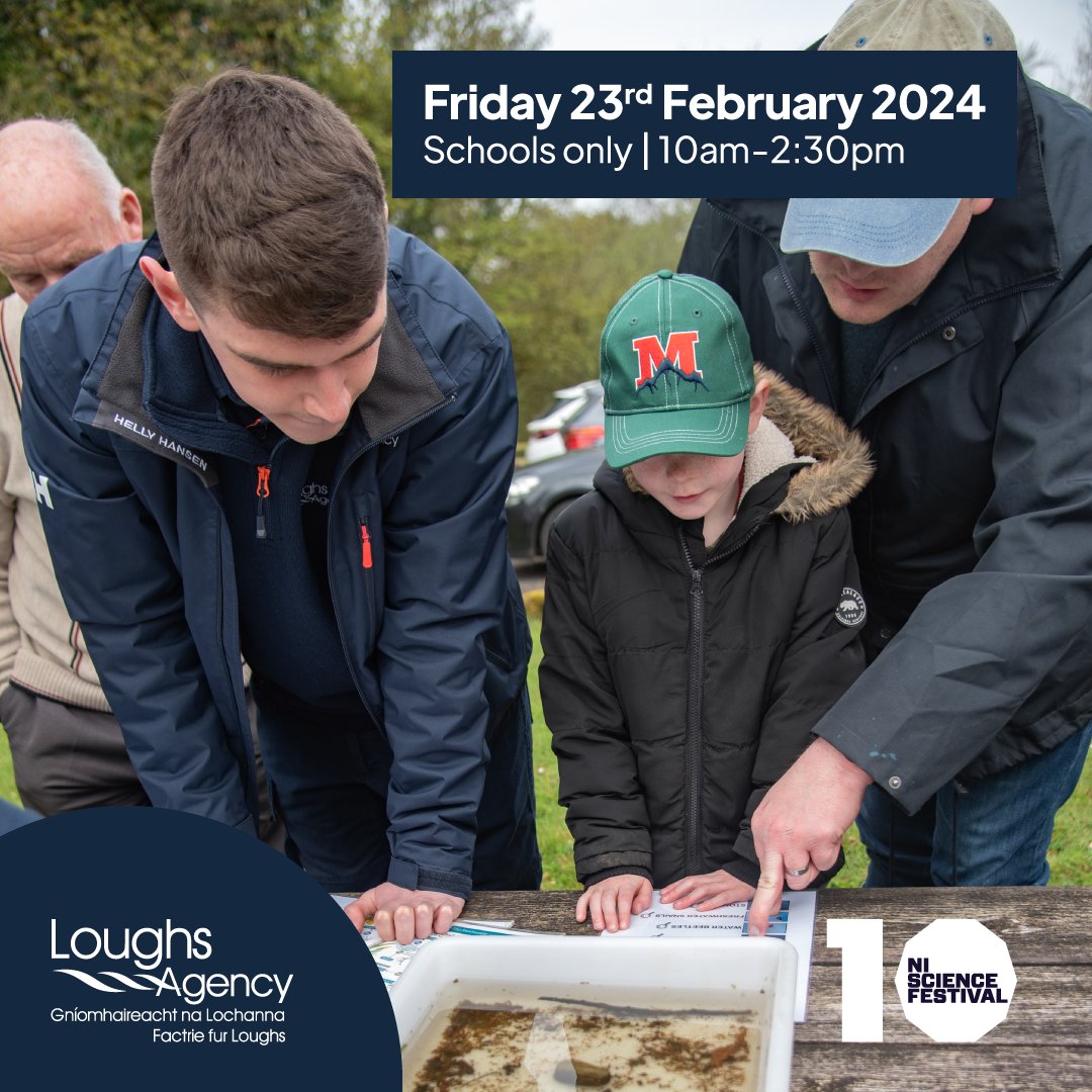 Discover macroinvertebrates 🐜🔎 Explore river bugs and water quality with Loughs Agency at the Foyle Science Showcase this weekend as part of the #NIScienceFestival 🔭 Find out more at nisciencefestival.com #NISF24