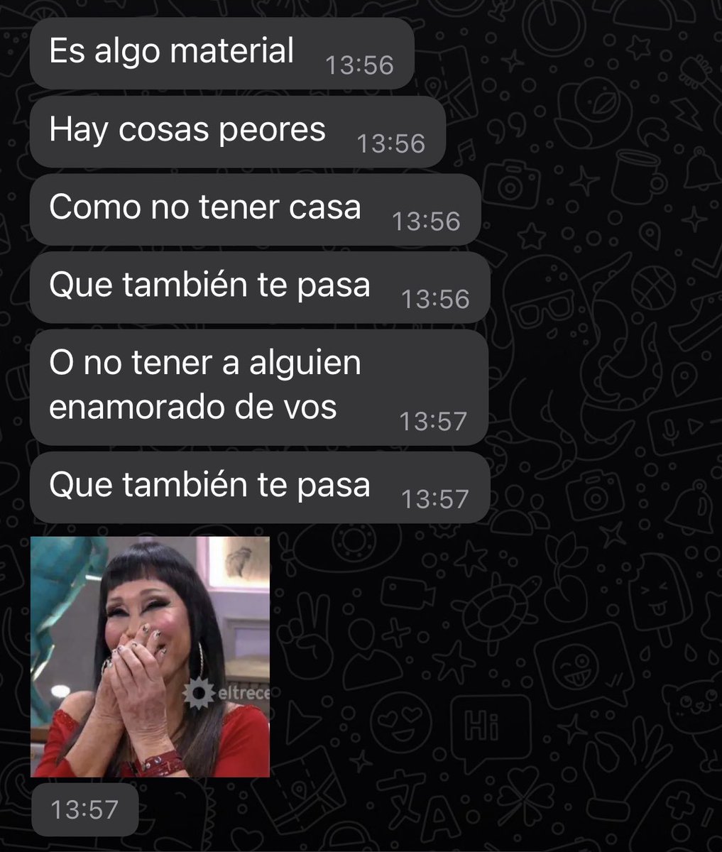 Estoy del orto porque perdí el estuche de los airpods en mi peor momento personal. 

mi hermano: