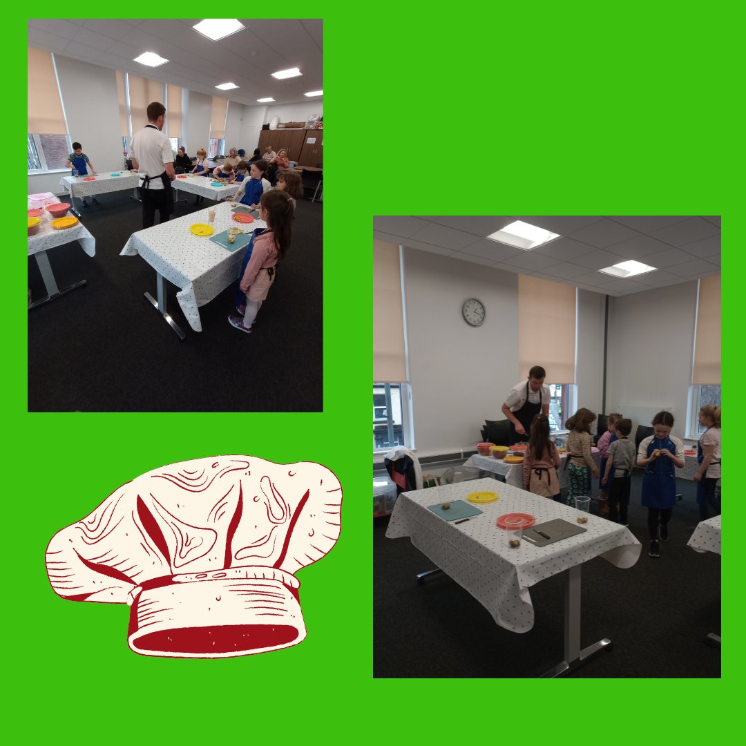 WiganLibraries's tweet photo. Budding chefs had a great time today learning how to make a healthy, fruity dessert at our Classroom Kitchen at #athertonlibrary today.  We have a few tickets left for our sessions tomorrow at #ashtonlibrary follow the link https://t.co/HSmABNhXdm https://t.co/XRdKioYRVh