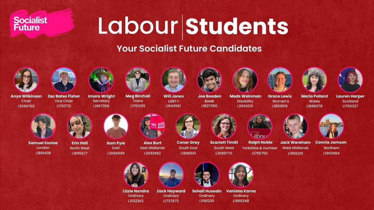 🚨 LABOUR STUDENTS 🚨

This is your final chance to nominate Socialist Future candidates for NLSC!

If you haven’t yet done so, you have until 12PM tomorrow to verify your student status (ESSENTIAL) and nominate using the link below 👇

login.labour.org.uk/identity/login…