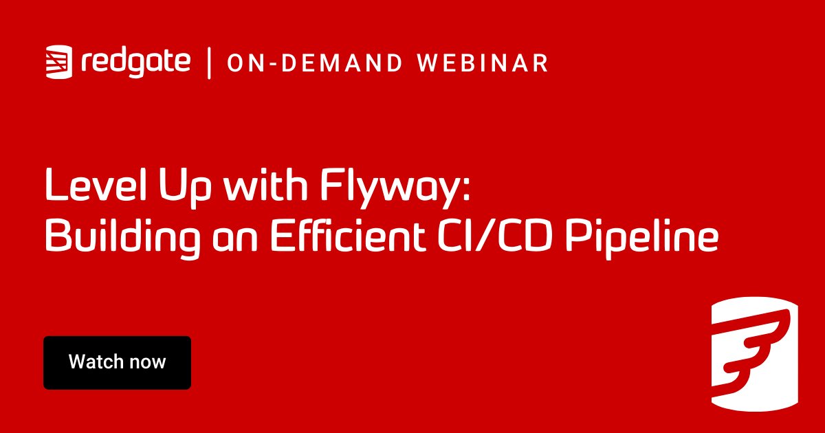 We're back with the module 2 in our Level Up with Flyway webinar series. This session covers: 🔨 Building CI/CD Pipelines ✅ Ensuring Code Quality 💫 Managing the Development Life-Cycle bit.ly/3T1sX0m