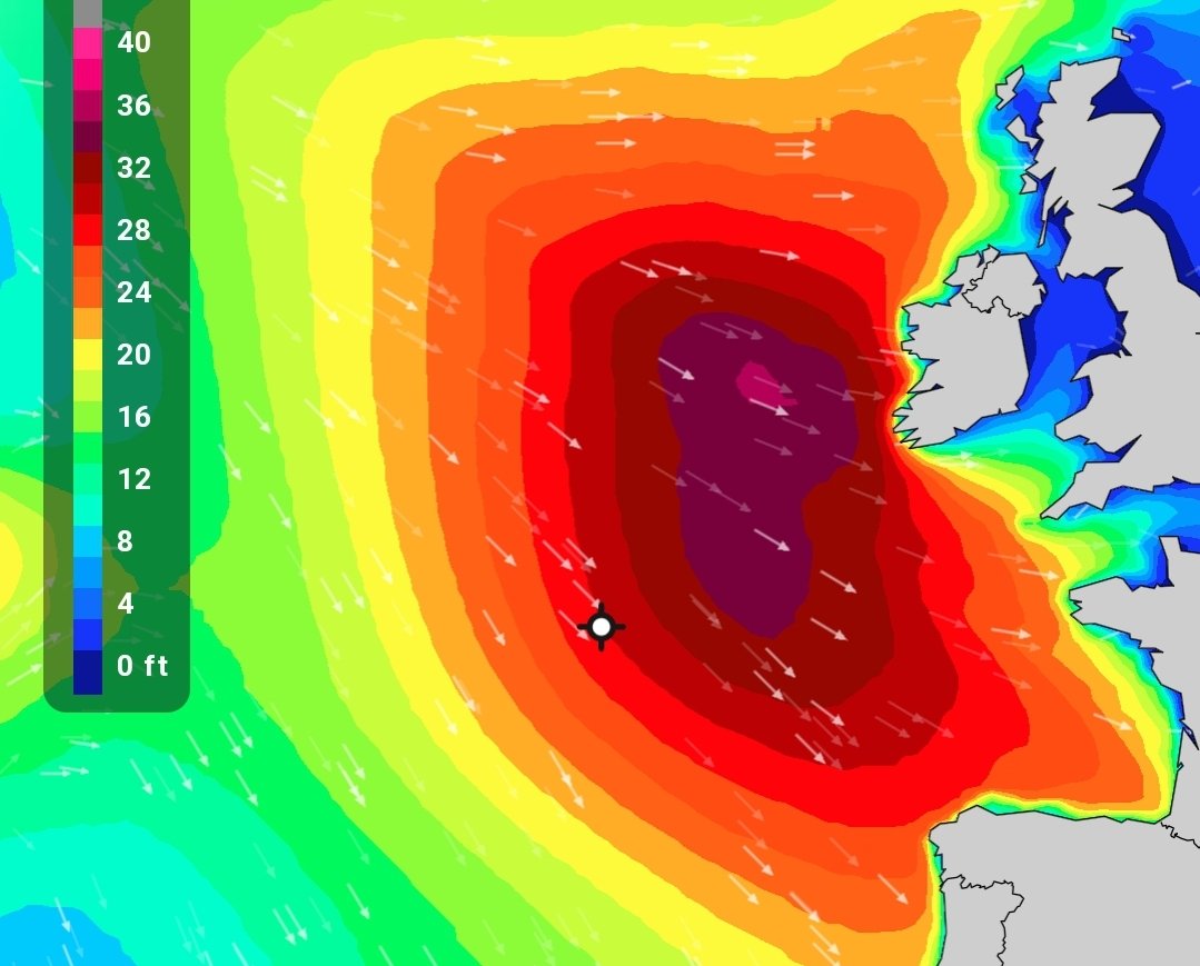 @helenriddell Big swell forecast, 11+ metres