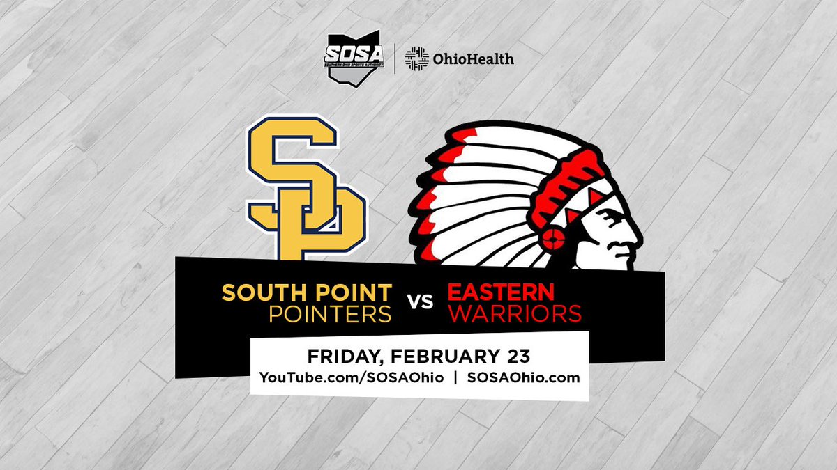 Southern Ohio Sports Authority (@sosaohio) on Twitter photo BOYS 🏀 LIVESTREAM 🚨: Join us Friday from two Division III sectional championship games. 🏆
6:15: <a href="/PHS_WeAreOne/">Trojan Army</a> vs. <a href="/RedstreakBball/">Piketon Basketball</a>
8: <a href="/SPHS_Pointers/">South Point Athletics</a> vs. <a href="/ADEHSEMS/">EHS EMS Athletics</a>
<a href="/unclequis/">Dewey Dailey</a> and <a href="/JBruceSVC/">John Bruce</a> will have the call and we'll post the live link around 6 p.m. BOYS 🏀 LIVESTREAM 🚨: Join us Friday from two Division III sectional championship games. 🏆
6:15: <a href="/PHS_WeAreOne/">Trojan Army</a> vs. <a href="/RedstreakBball/">Piketon Basketball</a>
8: <a href="/SPHS_Pointers/">South Point Athletics</a> vs. <a href="/ADEHSEMS/">EHS EMS Athletics</a>
<a href="/unclequis/">Dewey Dailey</a> and <a href="/JBruceSVC/">John Bruce</a> will have the call and we'll post the live link around 6 p.m.