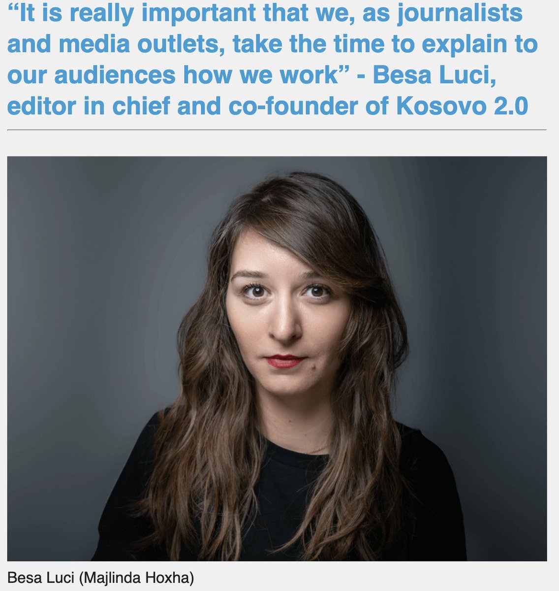 Sanne Breimer (@sannebreimer) on Twitter photo "It's important to have outlets that bring political and historical understanding because if we rely on international media to understand the world, we get very little of it", says <a href="/BesaLuci/">Besa Luci</a> of <a href="/kosovo2point0/">KOSOVO 2.0</a> in <a href="/sembramedia/">SembraMedia</a>'s newsletter. By <a href="/Ele_nedda/">ELENA LEDDA</a>
🔗 shorturl.at/lstLT "It's important to have outlets that bring political and historical understanding because if we rely on international media to understand the world, we get very little of it", says <a href="/BesaLuci/">Besa Luci</a> of <a href="/kosovo2point0/">KOSOVO 2.0</a> in <a href="/sembramedia/">SembraMedia</a>'s newsletter. By <a href="/Ele_nedda/">ELENA LEDDA</a>
🔗 shorturl.at/lstLT