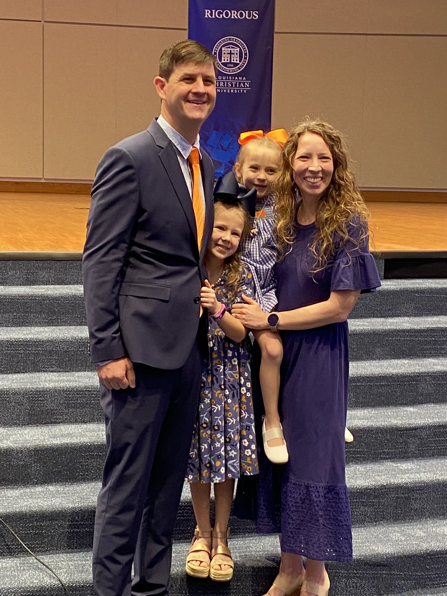 Ladies & Gentlemen, the 25th Head Coach in @LCU_ftball history is . . . . . Ben McLaughlin!!!! Here he is with his wife & 2 daughters. #ClawsUp ⬆️ | #Intentional24 🏈