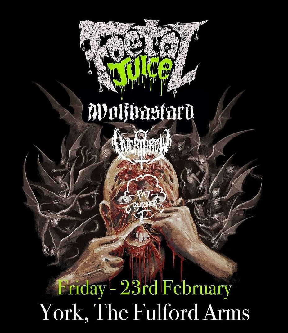 This show is gonna hit hard! Check out <a href="/overthrowdeath/">OVERTHROW</a> in York UK tomorrow night,  supporting <a href="/FoetalJuice/">Foetal Juice</a> 🤘🏻💀 #metaltwitter #overthrow