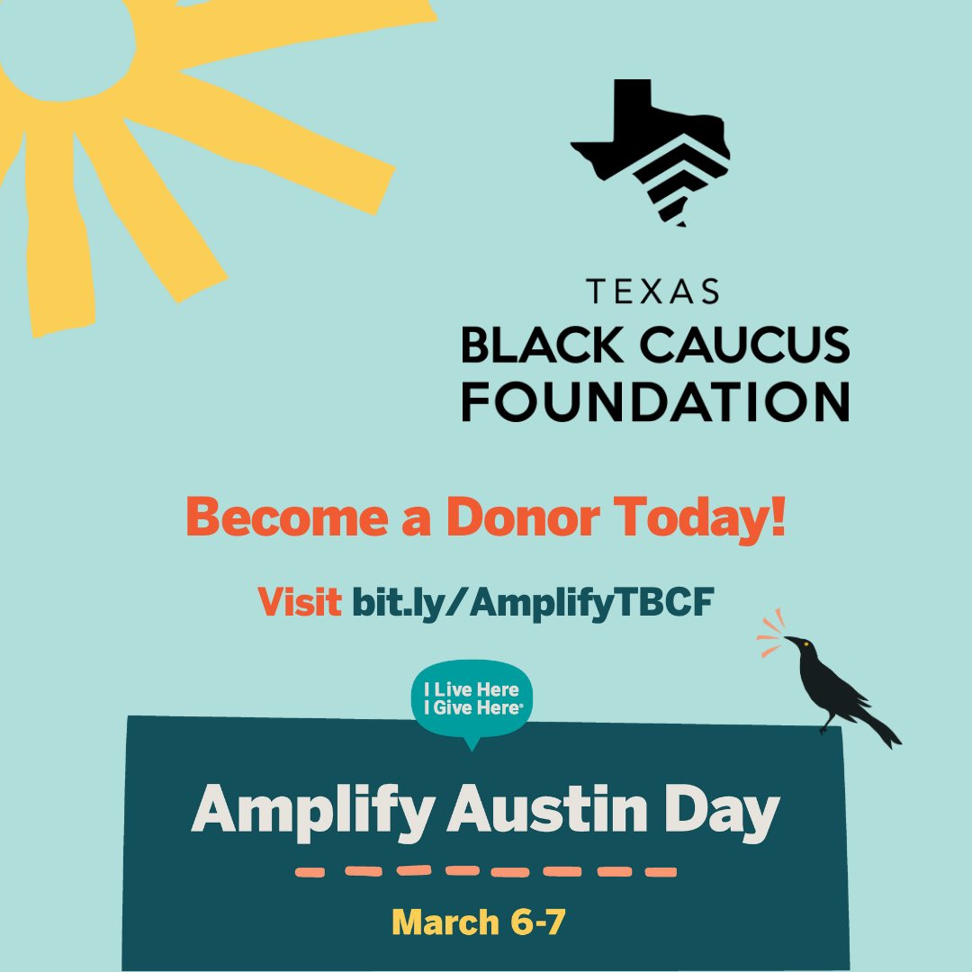 We are only ‼️TWO WEEKS AWAY ‼️from the biggest giving event in Central Texas! We’ve got big plans ahead of 2025 and we need YOU to help us get there! ✊🏾

This Amplify Austin Day, show your support! Become a donor at bit.ly/AmplifyTBCF. 🫱🏾‍🫲🏽

#txlege #ILiveHereIGiveHere