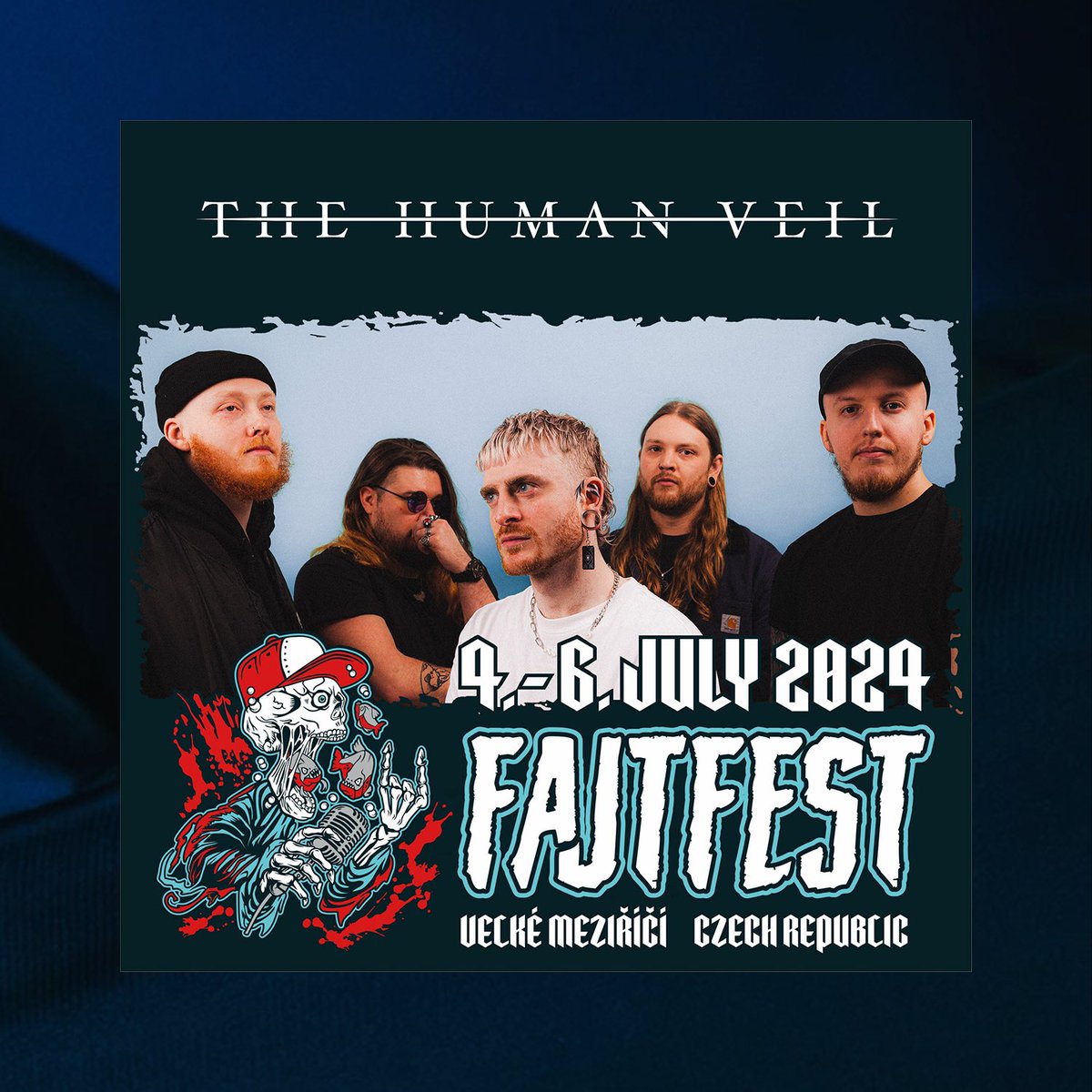 Looks like we’re going abroad.

We hit FAJTFEST this summer along side <a href="/whileshesleeps/">WHILE SHE SLEEPS</a> , <a href="/AlphaWolfCVLT/">ALPHA WOLF CVLT</a> &amp; <a href="/knosis_official/">Knosis | ノーシス</a> 

thehumanveil.com
See you soon.
🇨🇿🇬🇧