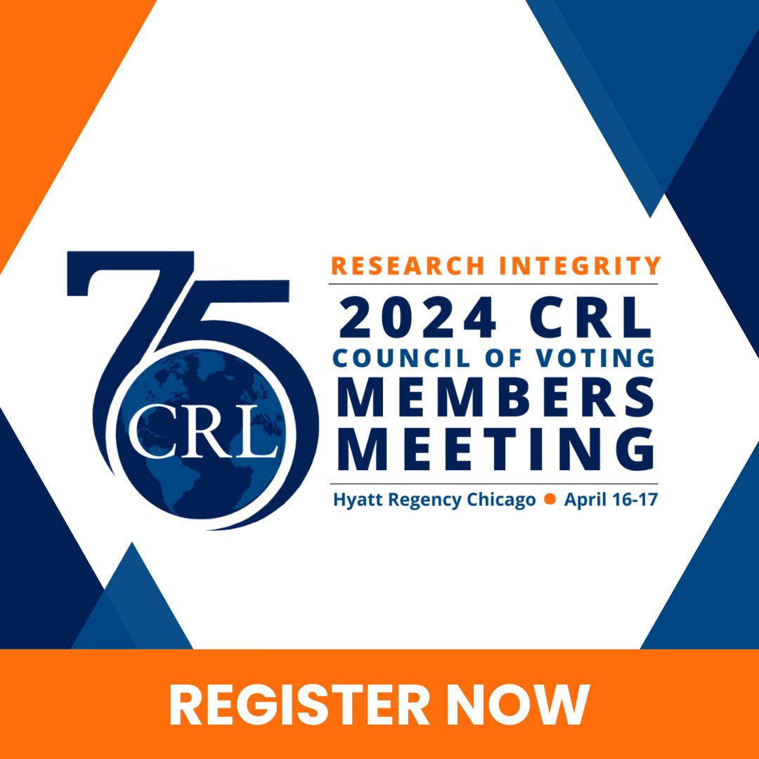 Register Now for the 2024 CRL Council of Voting Members Meeting! Join us in Chicago on April 16-17 to celebrate CRL's 75th anniversary. Learn more and register at: crl.edu/events/2024-cr…