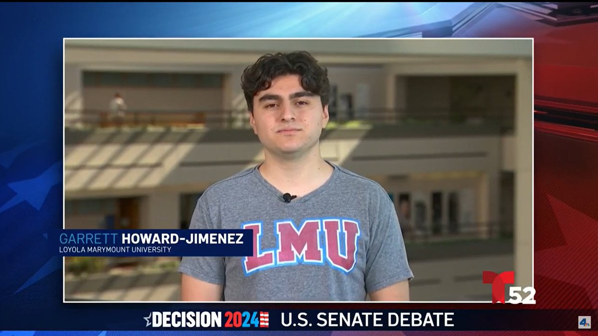 Did you watch Tuesday night's U.S. Senate debate? StudyLA student researcher Garrett Howard-Jimenez '26 asked the candidates about their positions on climate change.

📺 See how they responded: youtube.com/watch?v=gBBhRX…

#Decision2024