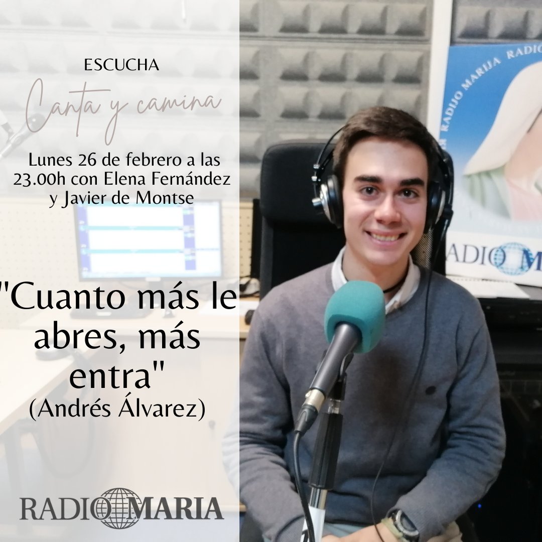 ¡Hola, hola! Aquí tenéis al invitado de nuestro próximo programa, #seminarista de la @DiocesisGetafe. ¡Un bello #testimonio que no os podéis perder! Os esperamos en @RadioMariaSpain con @poverellacm. Un abrazote. Dob+ @ObispoGines @djuventudgetafe #RadioMaría @jovenes_rmaria