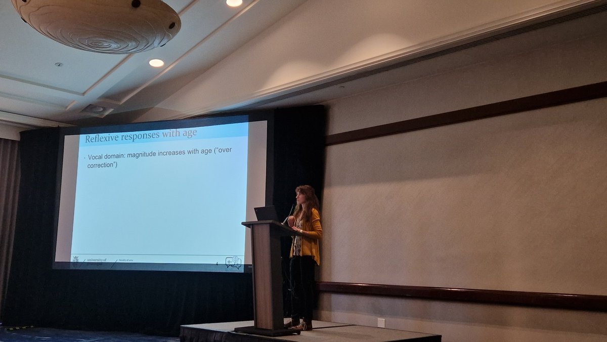 SLG_UG's tweet photo. @kathipolsterer presented her MA thesis project on responses to gradual auditory perturbations of vowel formant across age (data collected @FDellaScienza) @defneabur @martijnwieling https://t.co/wnuoUPj6lv