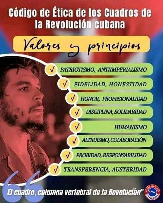 El 24 de Febrero con la firma del código de ética los cuadros del sector de #Industria y de la Revolución ratificaremos nuestro compromiso de continuar siendo fieles a los principios y valores.

#GenteQueSuma