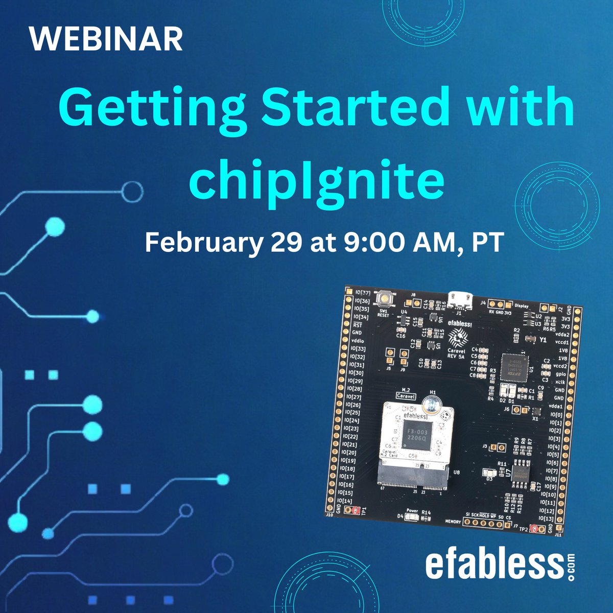 efabless's tweet photo. Unlock the secrets to streamlined chip design with chipIgnite! Join Jeff & @matthewvenn to explore how its features support cost-effective & rapid chip development and prototyping. https://t.co/d5x0wCuBja
#webinar #chipdesign #chipignite #rtldesign https://t.co/VQpVS3Hvev
