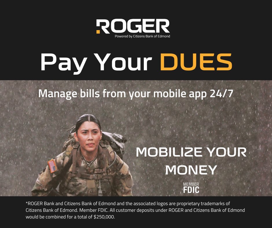 bankonroger's tweet photo. Schedule recurring bills to be paid automatically. Set it up in the mobile app or online banking under Pay & Transfer. #MilitaryBankingMadeSimple #ROGERready https://t.co/SljIQVX6MJ