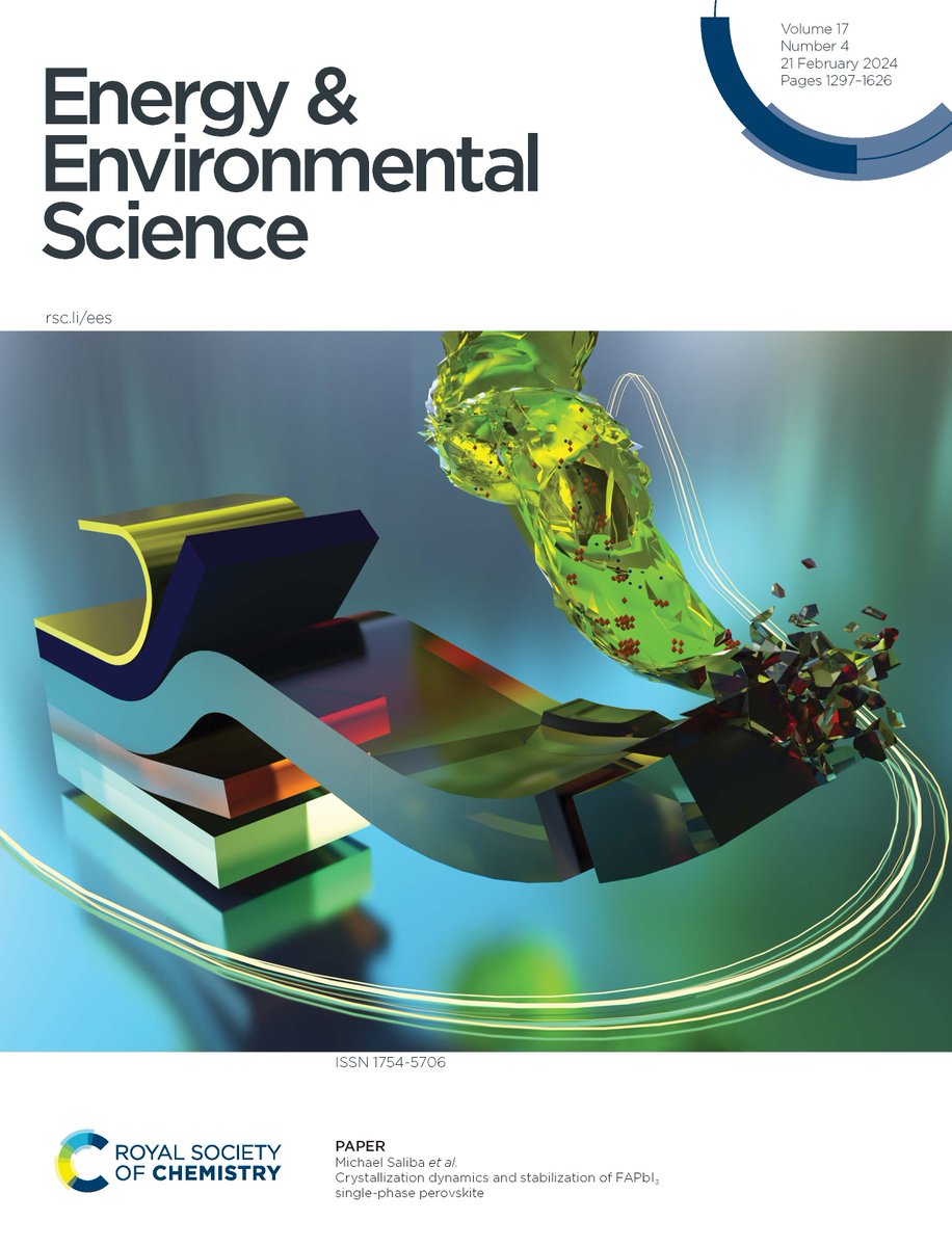 RSC Energy Journals (@rsc_energy) on Twitter photo Issue 4 of #EESJournal is out now! #OnTheCover, a paper from <a href="/Weezuo/">Weiwei Zuo</a>, <a href="/SalibaLab/">SalibaLab</a>, <a href="/miliba01/">Michael Saliba</a> et al. titled ‘Crystallization dynamics and stabilization of FAPbI3 single-phase perovskite’ ➡ doi.org/10.1039/D3EE02… Issue 4 of #EESJournal is out now! #OnTheCover, a paper from <a href="/Weezuo/">Weiwei Zuo</a>, <a href="/SalibaLab/">SalibaLab</a>, <a href="/miliba01/">Michael Saliba</a> et al. titled ‘Crystallization dynamics and stabilization of FAPbI3 single-phase perovskite’ ➡ doi.org/10.1039/D3EE02…