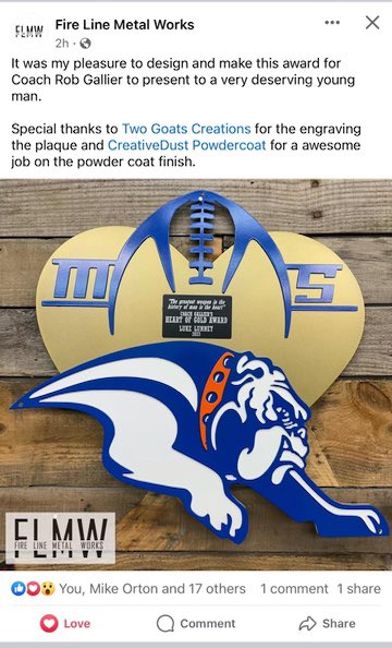 “We are blessed in life by the people that surround us”

It was an honor to give Luke Lunney the Heart of Gold Award. I am grateful our paths in life have crossed. Keep being great young man!

Love you Luke! 
#FamilyStrong
<a href="/MSBulldogFTBL/">M-S Bulldog Football</a> 
<a href="/BarryLunneyJr/">Coach Barry Lunney, Jr</a> 
Thanks to Mitch Rolson!