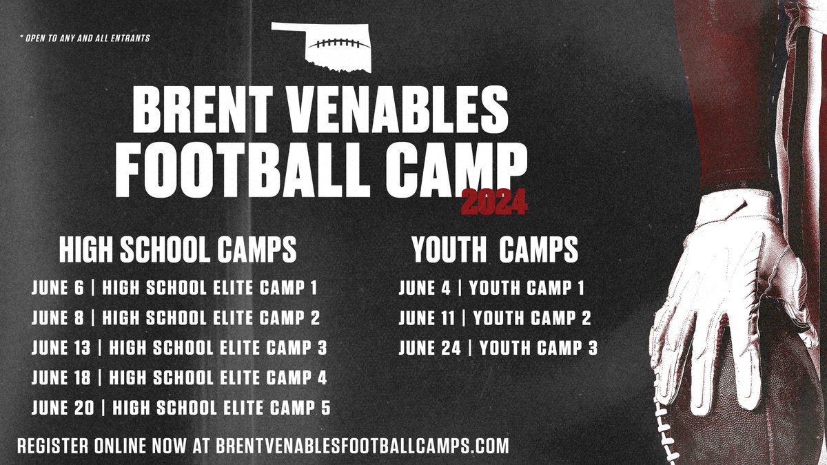 We are officially 💯 days out from the start of camp!! Get signed up today to reserve your spot to work with OUr coaches and Team 130! brentvenablesfootballcamps.com