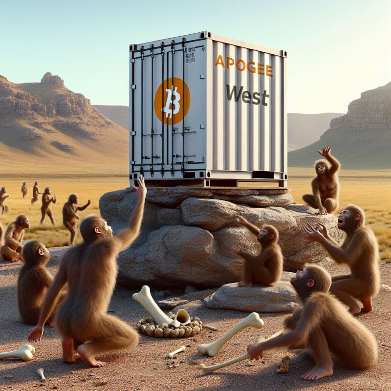 WTS: New and Used ASIC Mining Containers. Upstream Data, Bitram, Cryptotherm, Bitmain and more from Apogee West.

Image: Our ancient bitcoin miner ancestors discovering the containerized all-in-one mining solution we know of today as "Mining Containers".

#bitcoinmining #bitcoin