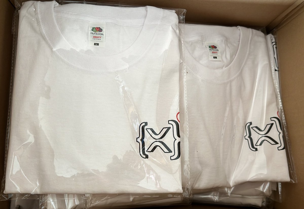 T-shits are here!

Two colors serigraphy. Heavy T Fruit of the loom 100% cotton 195gr. t-shirt.

Limited edition. 25 units. 100 XRP.

Sticker + Worldwide Shipping included.

Funds to support our XRPL Discord Bot development.

Orders:xrpl.love@gmail.com