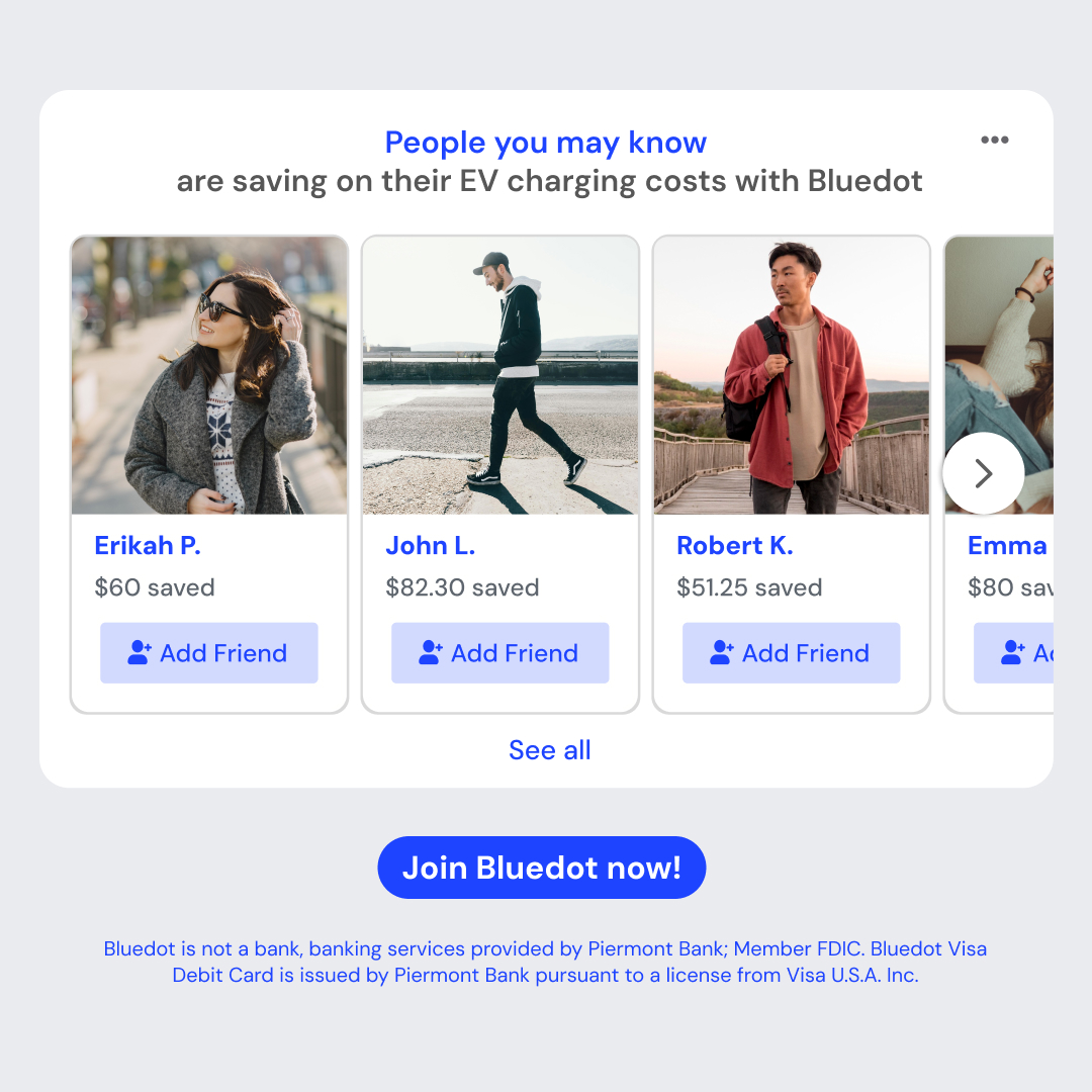 Right now, somebody somewhere is enjoying sweet savings 🍭💰on #EVcharging with Bluedot. Y not you?! Use our app for $0.30/kWh fast charging 🔌🚙 plus get amazing cash back rates.#EVAdvantages #CashBack #BluedotApp