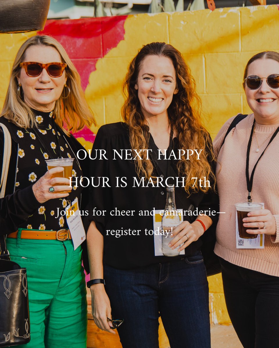 Our next happy hour is March 7th—join us to (re)connect with your fellow BFG members and prospective members. 

Register here: businessforgoodsd.us17.list-manage.com/track/click?u=…