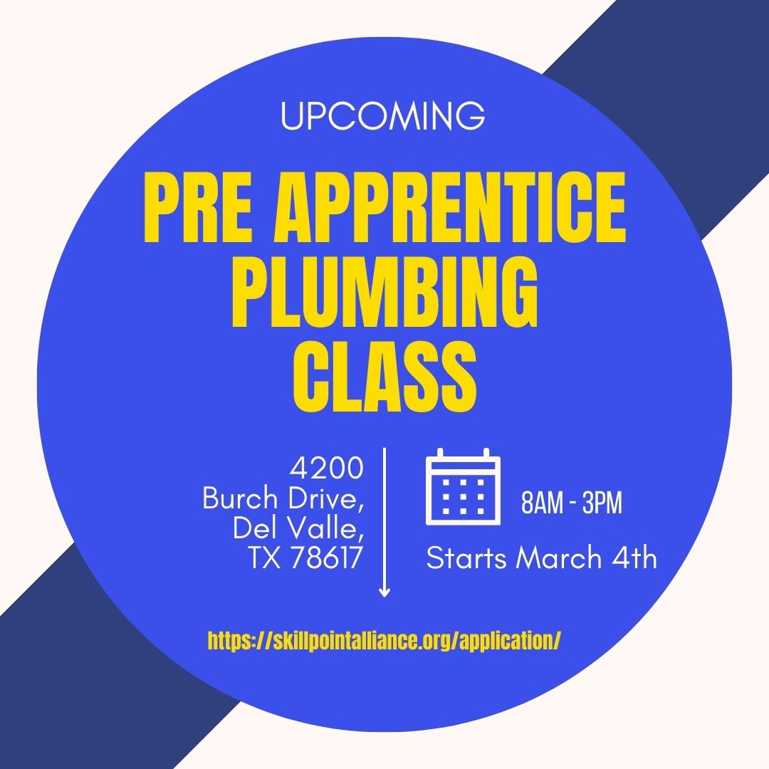 Apply for our upcoming pre-apprentice plumbing class!

 #PlumbingClass #SkillpointAlliance