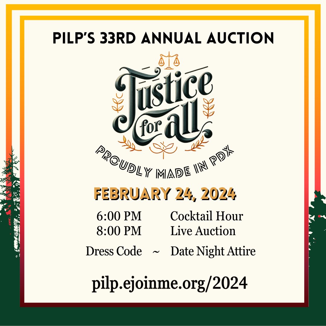 Coming up this Saturday! PILP's 33rd Annual Auction - You can support aspiring public interest lawyers. The silent auction is open, start bidding now! pilp1512.ggo.bid/bidding/packag…