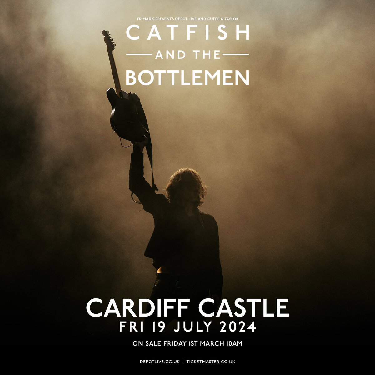 CATFISH & THE BOTTLEMEN - JUST ANNOUNCED 🚨🔥️ @ 4 mates, like & RT for your chance to win 5 x tickets for you & your friends (every tag is a new entry) 🤝 📍 @cardiff_castle depotlive.co.uk @TKMaxx_UK Presents DEPOT Live Series 2024