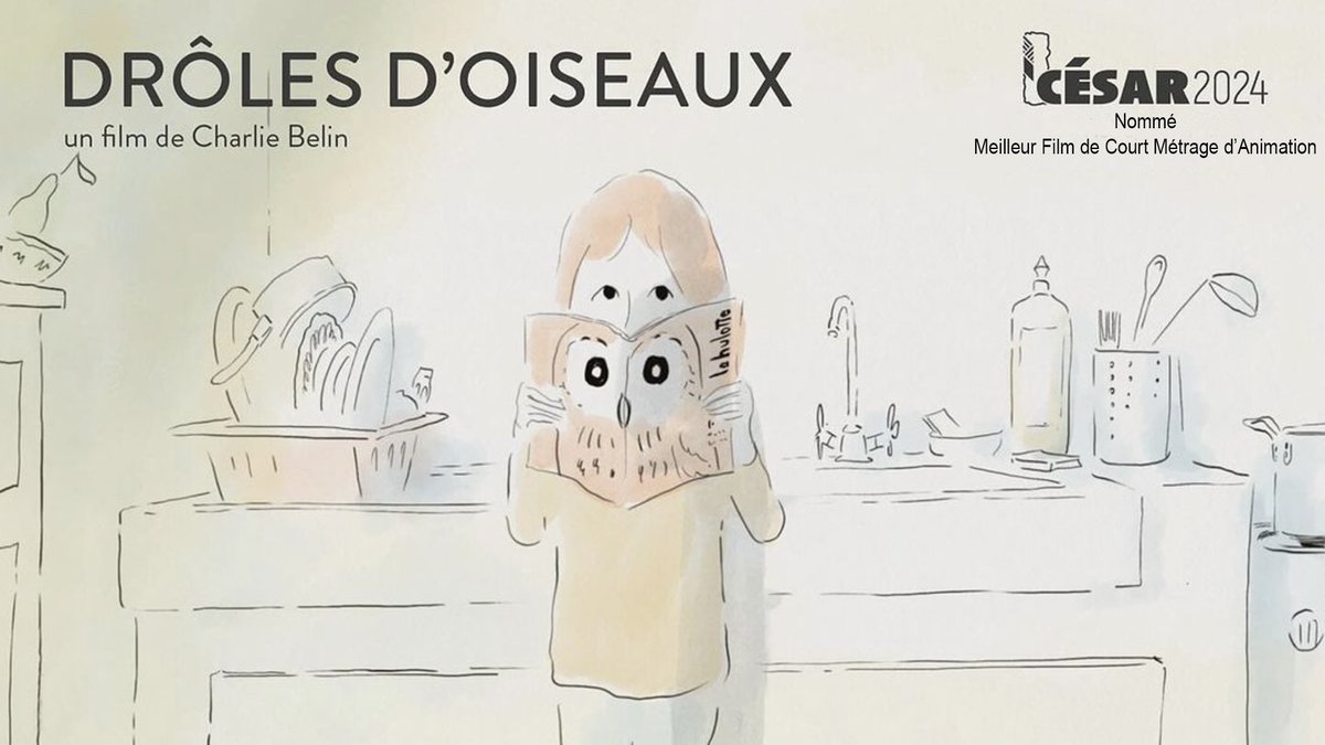 Les étudiants <a href="/audencia/">Audencia</a> et salariés du #Mediacampus découvrent le court-métrage d’animation « Drôles d’Oiseaux » nommé aux César 2024. Une œuvre réalisée par Charlie Belin et une équipe de 10 personnes hébergées pendant 9 mois au #Mediacampus au sein de @LIncroyableStud 👏🏻👏🏻👏🏻