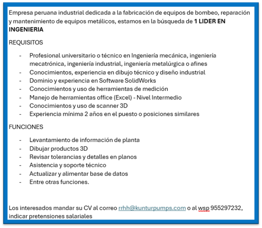 ElContadorSC's tweet photo. Empresa peruana industrial en crecimiento, estamos en la búsqueda de los siguientes puestos, personas que quieran crecer profesionalmente y que sean parte de este crecimiento, esta es tu oportunidad.
!!!TRABAJA CON NOSOTROS!!!

Lugar de trabajo: Puente Piedra https://t.co/umODyVnssp