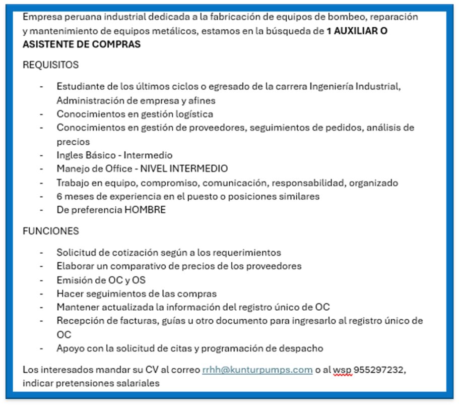 ElContadorSC's tweet photo. Empresa peruana industrial en crecimiento, estamos en la búsqueda de los siguientes puestos, personas que quieran crecer profesionalmente y que sean parte de este crecimiento, esta es tu oportunidad.
!!!TRABAJA CON NOSOTROS!!!

Lugar de trabajo: Puente Piedra https://t.co/umODyVnssp