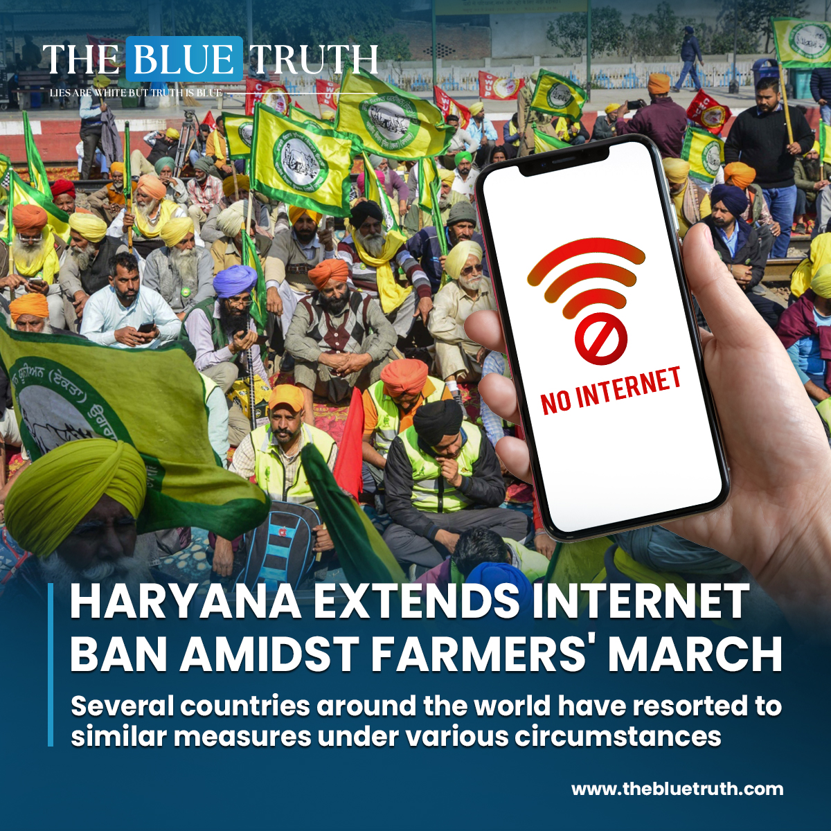 In the wake of farmers' march towards Delhi, the government of Haryana has extended the suspension of internet services in multiple districts until February 23.
#FarmersProtest #InternetSuspension #HaryanaGovernment #DigitalBan #InternetShutdown #InternetServices #ProtestUpdate