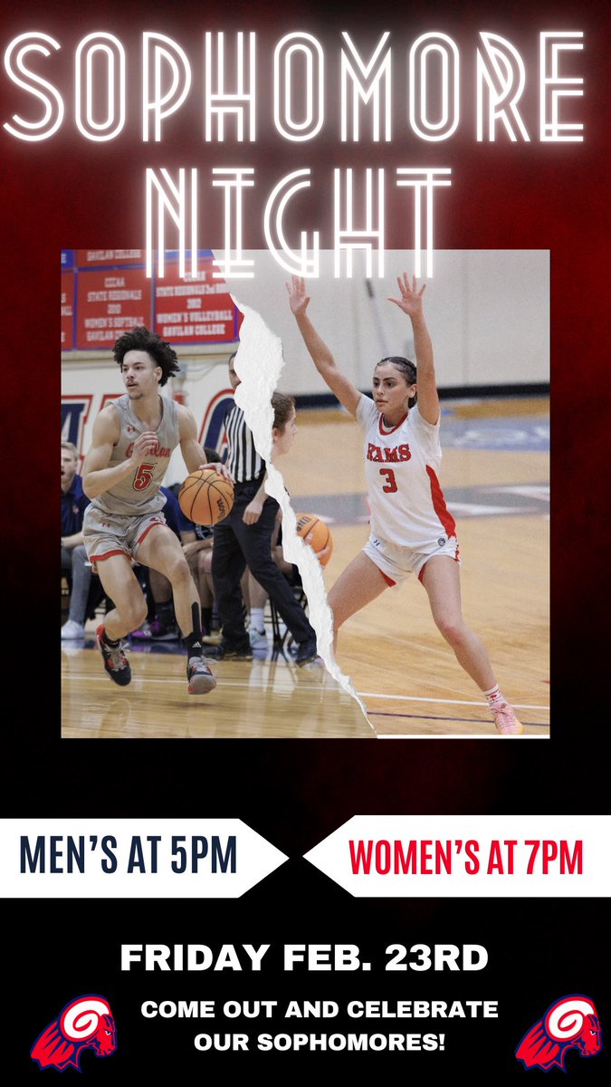 GavilanSports's tweet photo. Tomorrow is Sophomore Night for some very special Rams!
The Men will take the court at 5pm with the Women following at 7pm.
Come out and show your support for our Rams who are moving on!
#RamFam #RamForLife #letsgorams @gavilanwbb @gavilanmbb @gavilanasgc @gavilan_college https://t.co/dH9s0yj89q