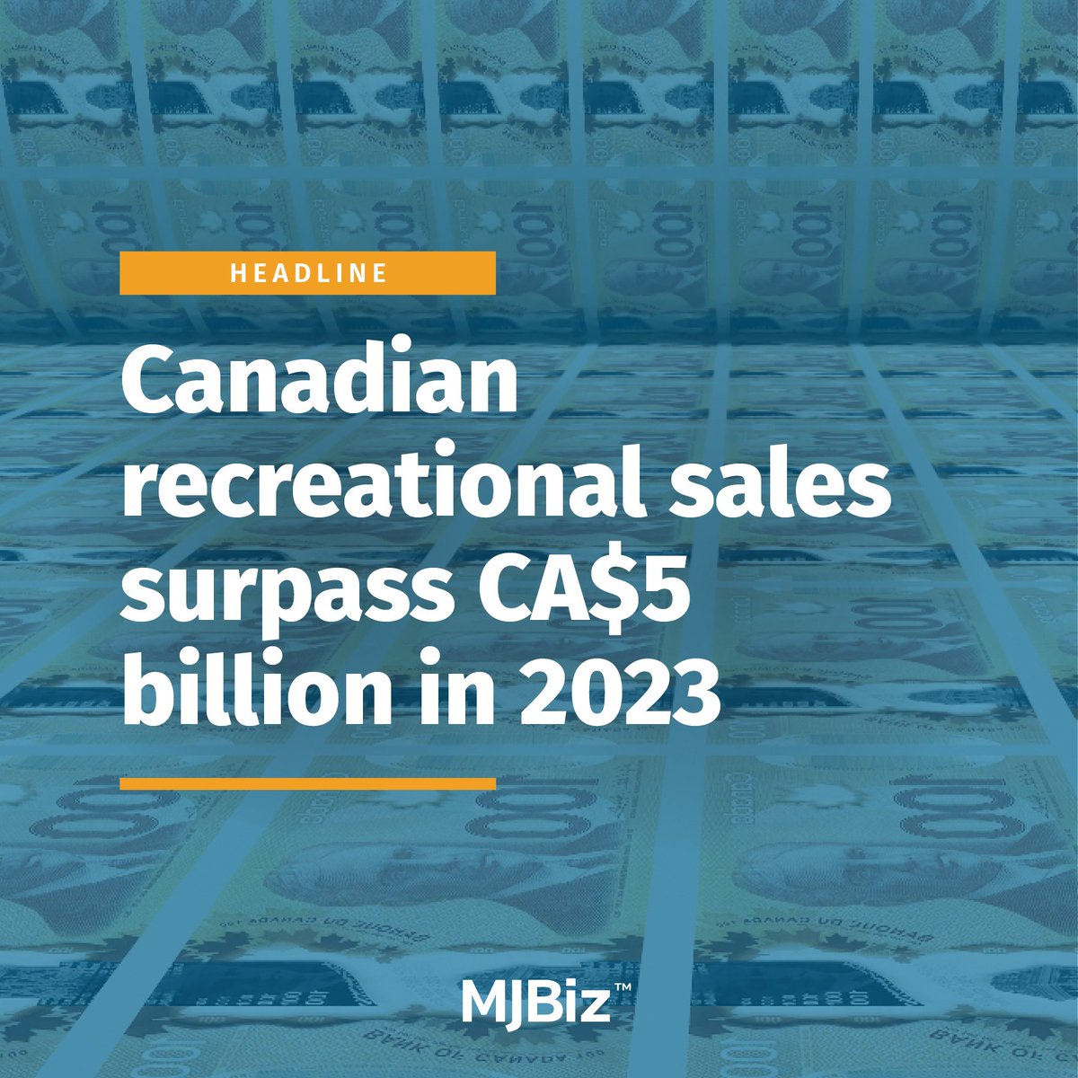 Canadian recreational cannabis sales were worth 5.07 billion Canadian dollars ($3.8 billion) in 2023, an increase of 12.2% compared to 2022.

Check out more information here: bit.ly/3I7hI07

Article via @sol_israel 
(Photo by tampatra/stock.adobe.com)