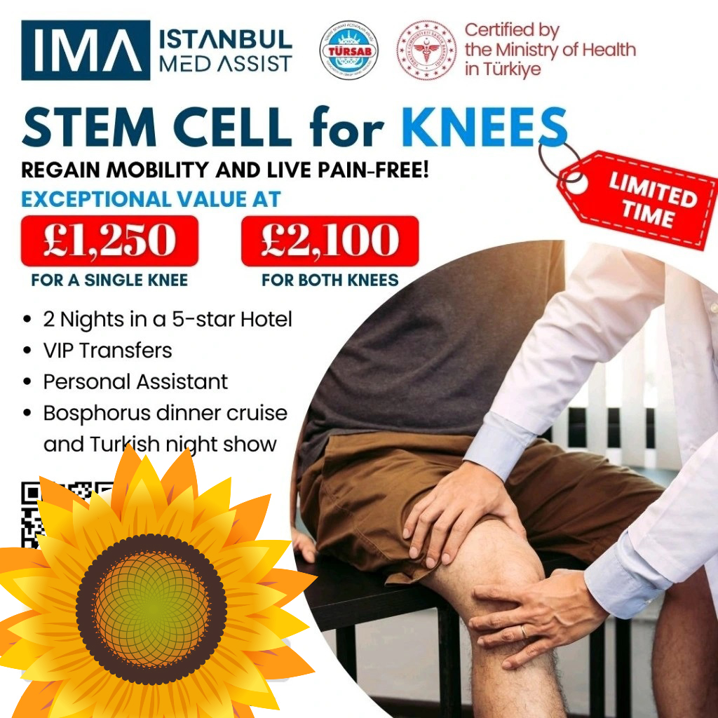 medtourplatform's tweet photo. Stem cells treatment for knees at Istanbul Med Assist via us, the first active UK based medical tourism platform . Careful selection of exclusively signed clinics and best results guaranteed. Please contact us https://t.co/yIJ5Jm9Fd7 https://t.co/UGLytE3m9K